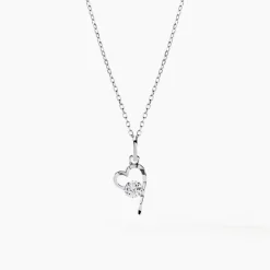Collier Romance Or Blanc Oxyde De Zirconium