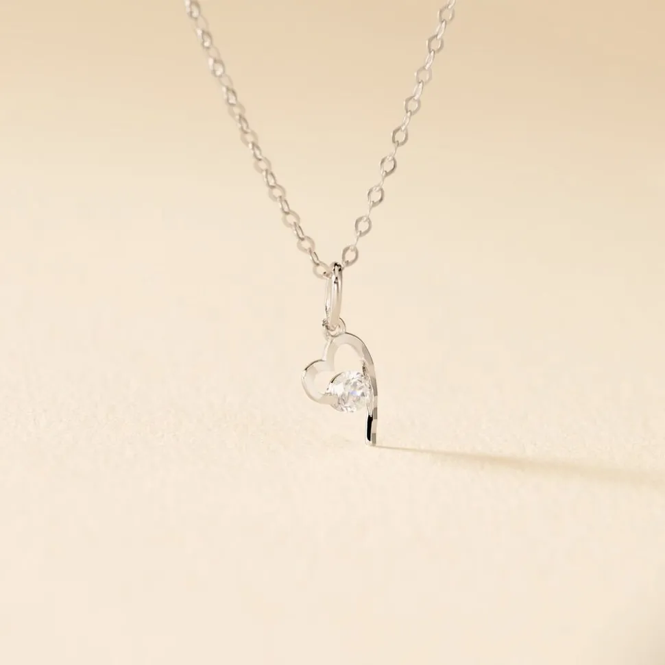 Collier Romance Or Blanc Oxyde De Zirconium