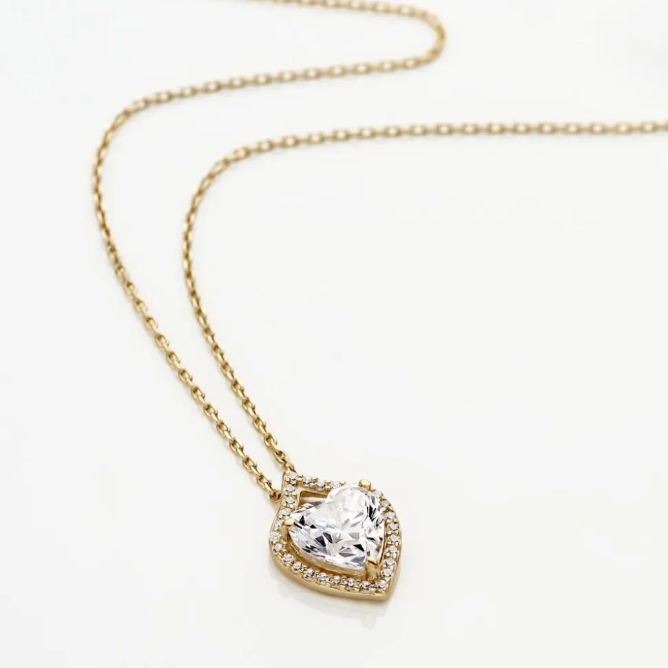 Collier Rosaline Or Jaune Oxyde De Zirconium