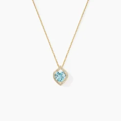 Collier Rosaline Or Jaune Topaze Et Oxyde De Zirconium
