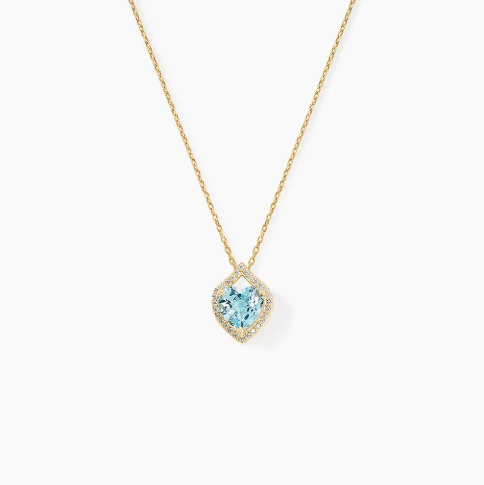 Collier Rosaline Or Jaune Topaze Et Oxyde De Zirconium