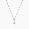 Collier Roseraie Argent Blanc Oxyde De Zirconium