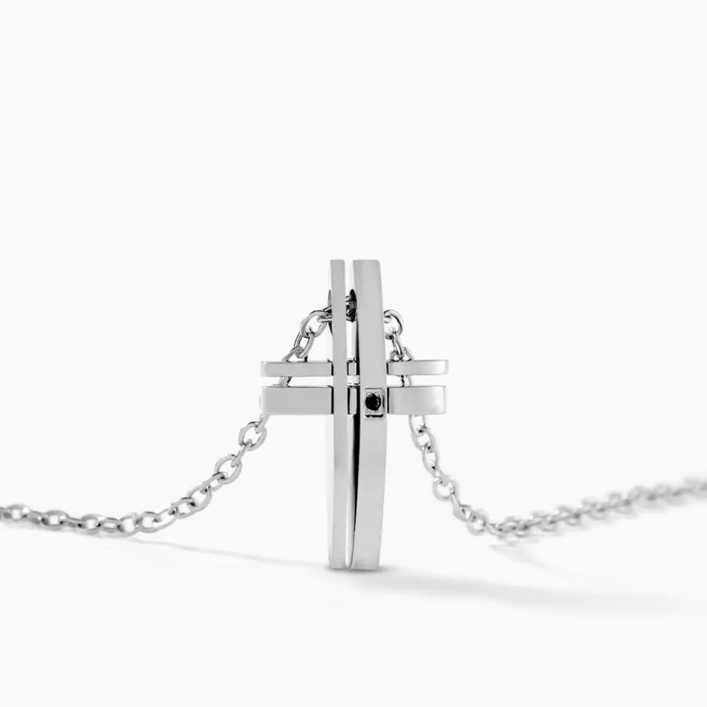 Collier Ruya Acier Blanc Oxyde De Zirconium|Marc Orian Hot