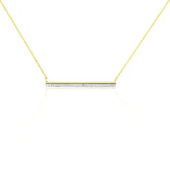 Collier Sahteene Or Jaune Diamant