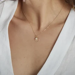 Collier Salvine Or Jaune Perle De Culture