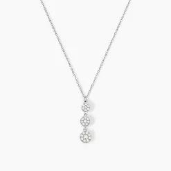 Collier Sandra Argent Blanc Oxyde De Zirconium