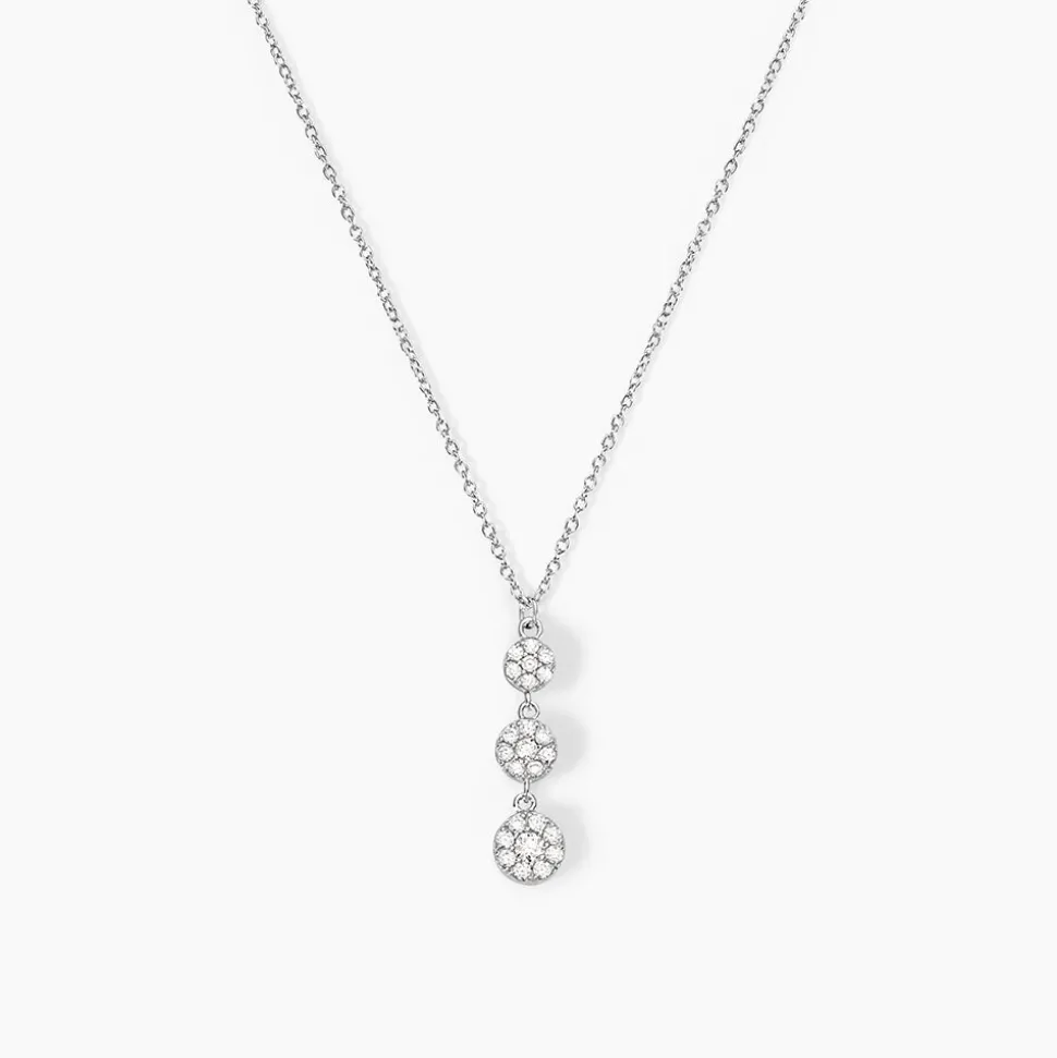 Collier Sandra Argent Blanc Oxyde De Zirconium