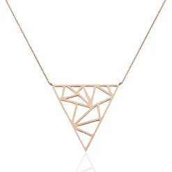 Collier Sautoir Rosario Acier Rose|Marc Orian Clearance