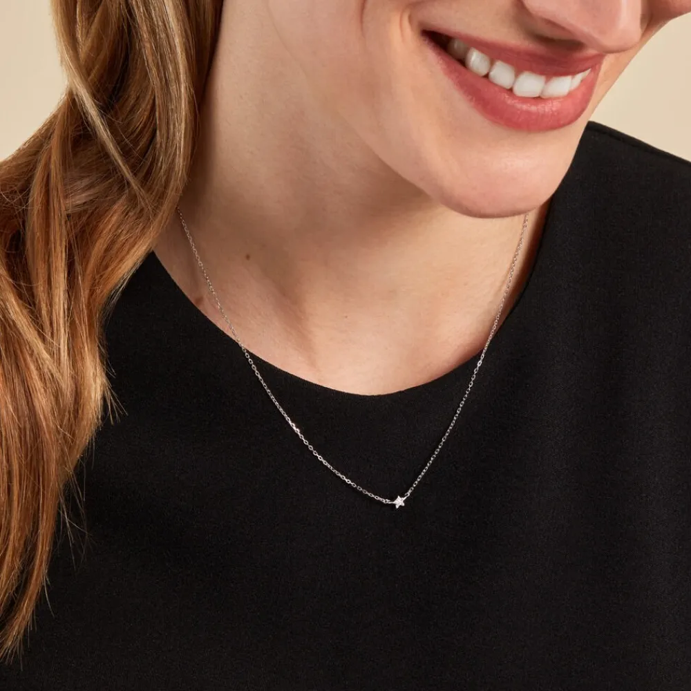Collier Saya Argent Blanc Oxyde De Zirconium|Marc Orian Best