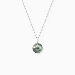Collier Semi-baroque Or Blanc Perle De Culture De Tahiti