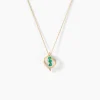 Collier Shahara Or Jaune Emeraude