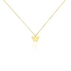 Collier Shaida Papillon Or Jaune