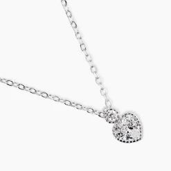 Collier Shannon Argent Blanc Oxyde De Zirconium