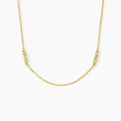 Collier Sheima Acier Jaune Oxyde De Zirconium
