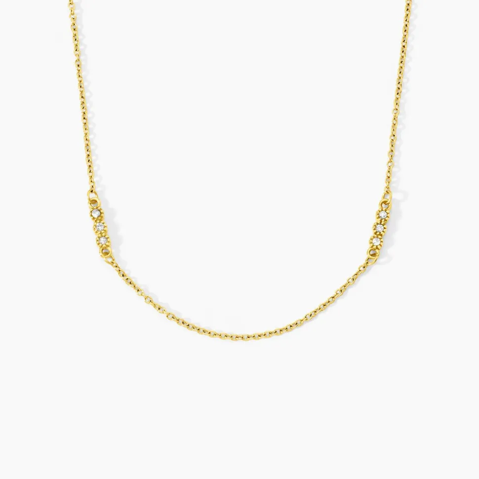 Collier Sheima Acier Jaune Oxyde De Zirconium