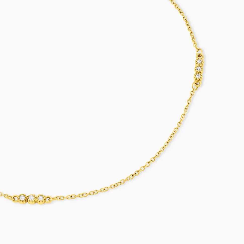 Collier Sheima Acier Jaune Oxyde De Zirconium