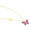 Collier Silia Papillon Or Jaune