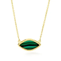 Collier Silma Or Jaune Malachite