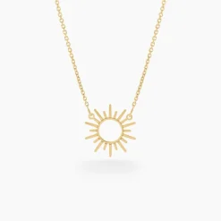 Collier Soleil Eternel Or Jaune