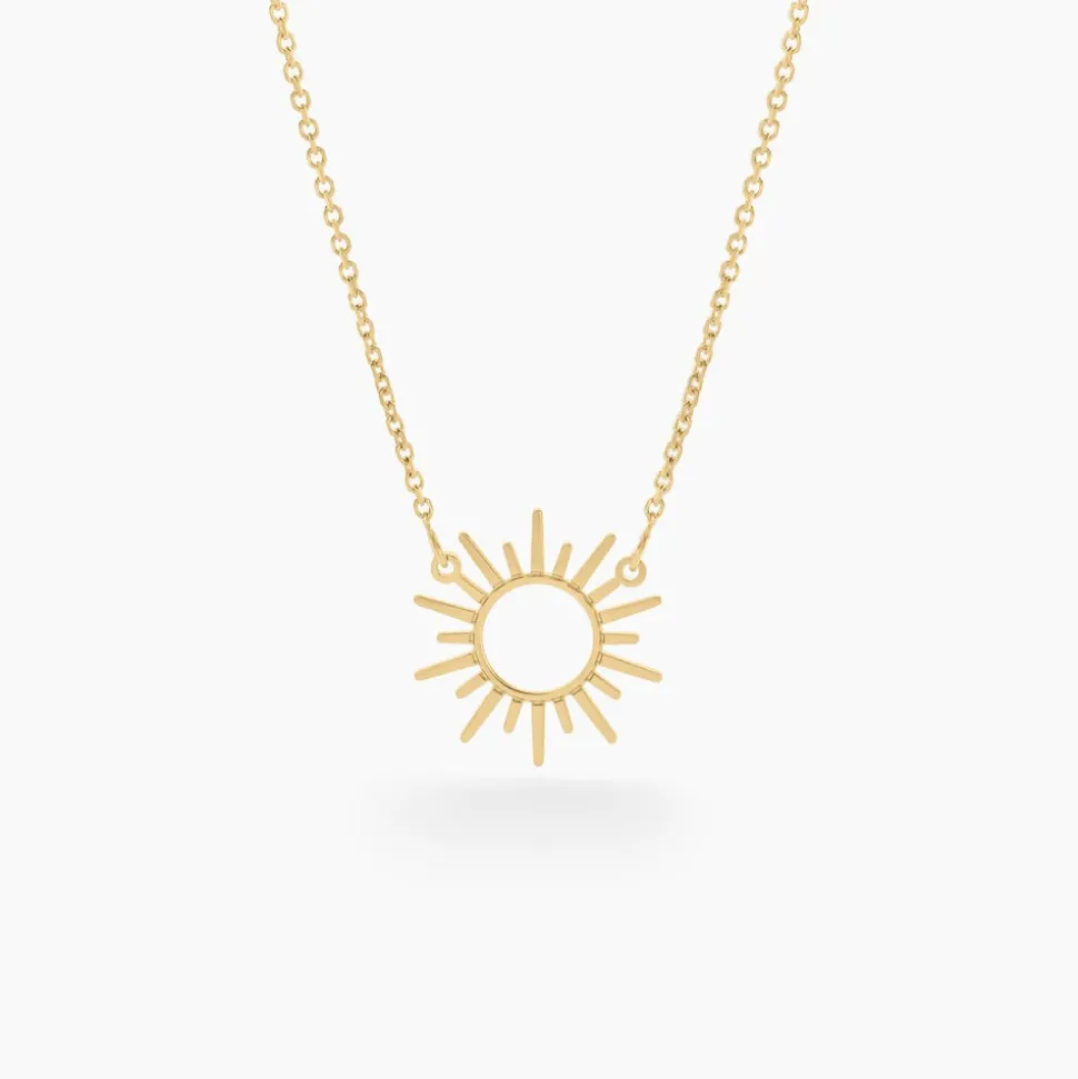 Collier Soleil Eternel Or Jaune