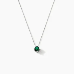 Collier Solitaire Argent Blanc Rio Santa Teresa Oxyde De Zirconium