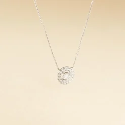 Collier Star Or Blanc Oxyde De Zirconium