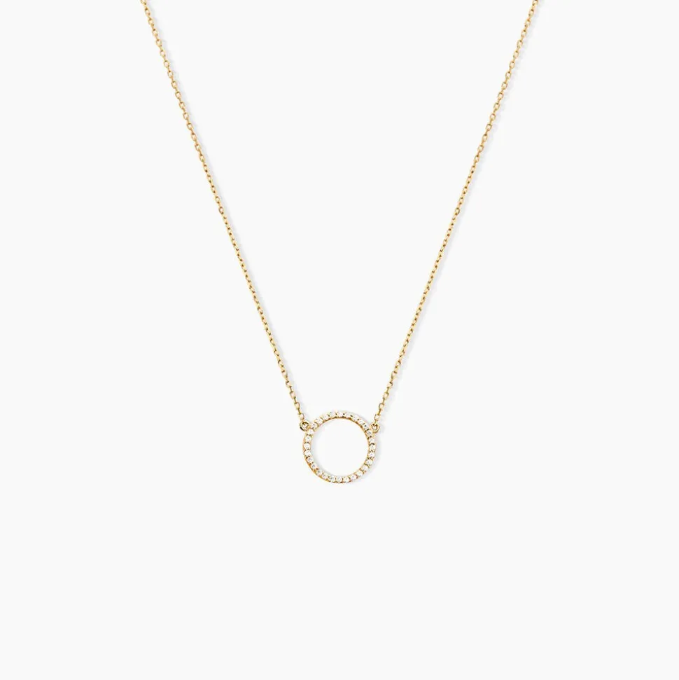 Collier Stip Or Jaune Oxyde De Zirconium