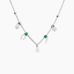 Collier Suzanna Argent Blanc