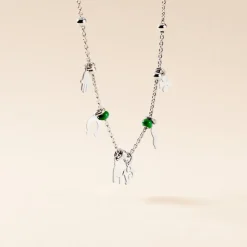 Collier Suzanna Argent Blanc