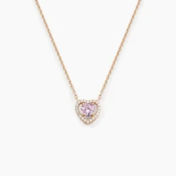 Collier Suzon Argent Rose Oxyde De Zirconium
