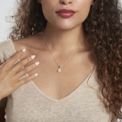 Collier Sylla Argent Blanc Oxyde De Zirconium|Marc Orian Online