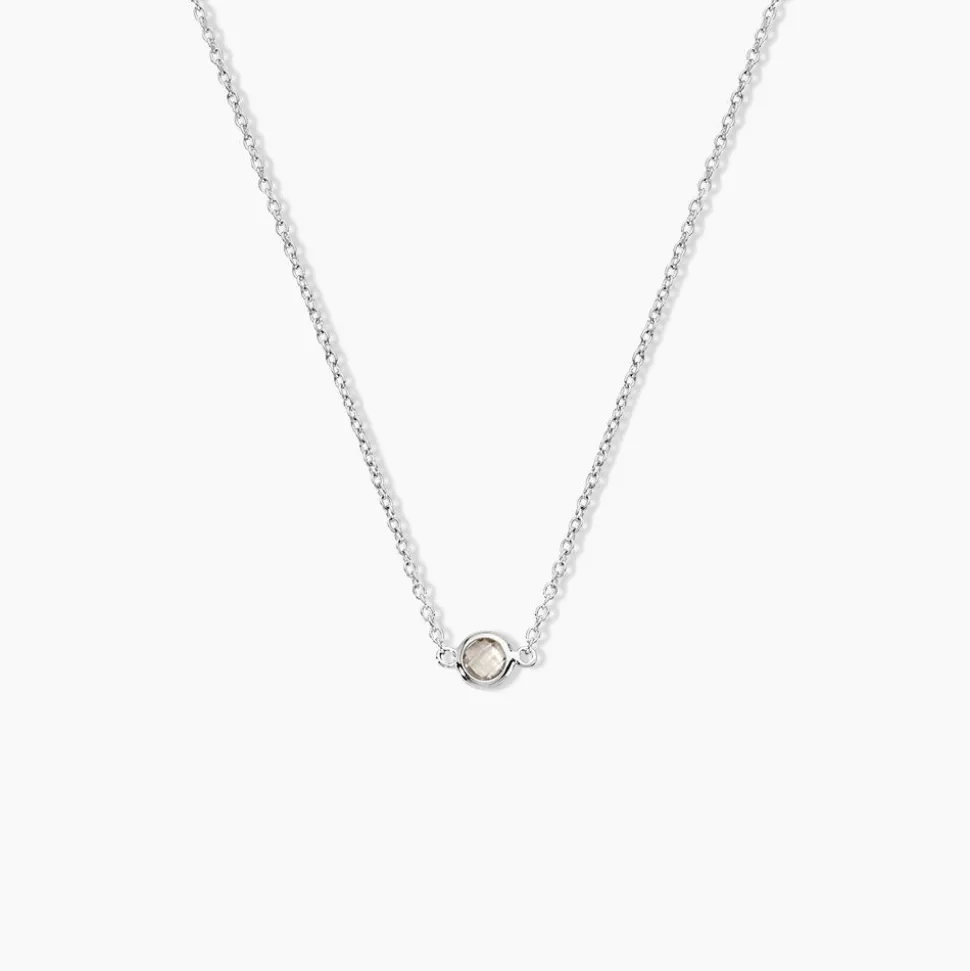 Collier Sylvette Argent Blanc Oxyde De Zirconium