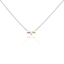 Collier Tania Argent Tricolore
