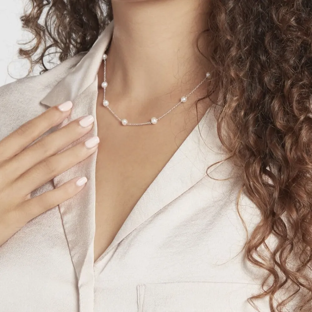 Collier Tanis Argent Perle De Culture|Marc Orian
