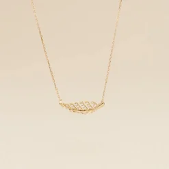 Collier Tourkia Or Jaune Oxyde De Zirconium