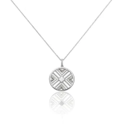 Collier Tribal Argent Blanc Oxyde De Zirconium|Marc Orian New