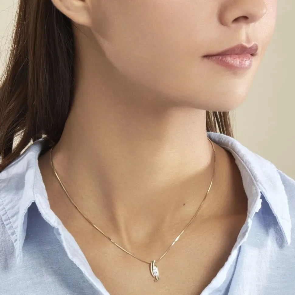 Collier Trilogie Or Jaune Diamant