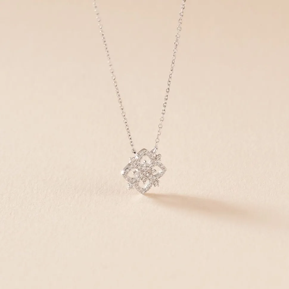 Collier Vasya Or Blanc Diamant