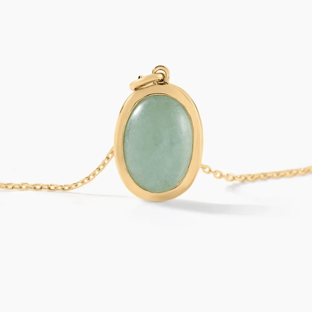 Collier Veina Plaqué Or Jaune Aventurine|Marc Orian Online