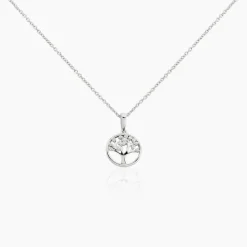 Collier Veva Argent Blanc Oxyde De Zirconium