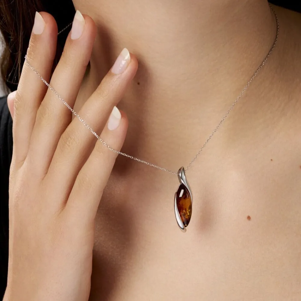 Collier Vyara Argent Blanc Ambre|Marc Orian