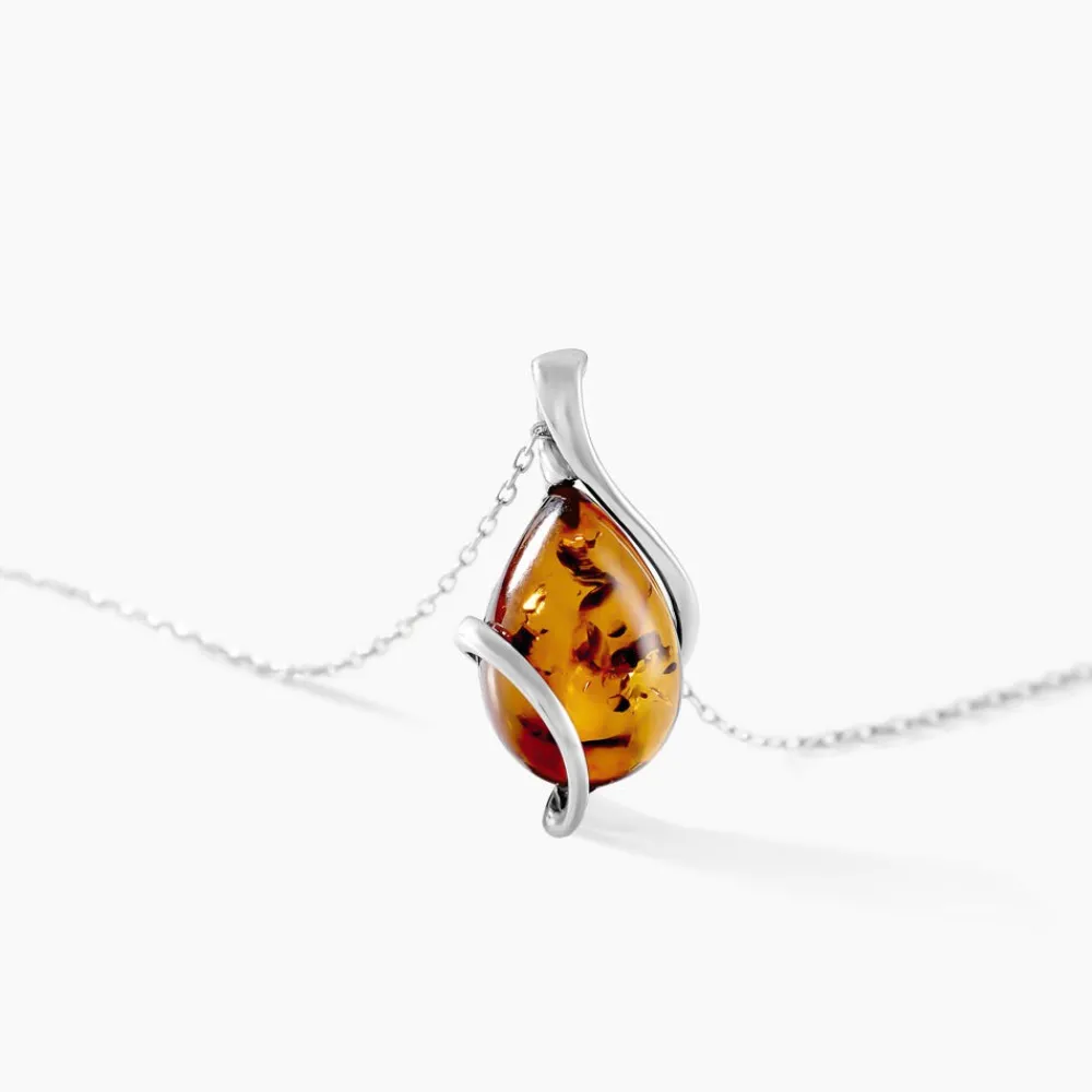 Collier Wahiba Argent Blanc Ambre|Marc Orian Best
