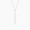 Collier Whitney Argent Blanc Oxyde De Zirconium
