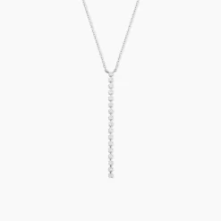 Collier Whitney Argent Blanc Oxyde De Zirconium