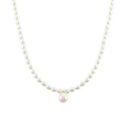Collier Wilfrid Or Jaune Perle De Culture