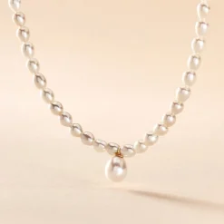 Collier Wilfrid Or Jaune Perle De Culture