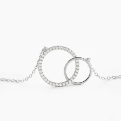 Collier Yalaz Argent Blanc Oxyde De Zirconium