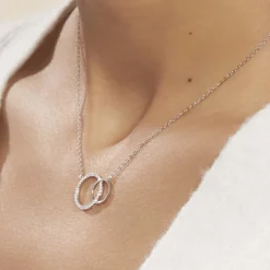 Collier Yalaz Argent Blanc Oxyde De Zirconium