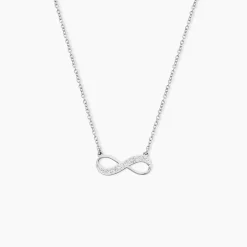 Collier Zelma Argent Blanc