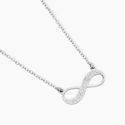 Collier Zelma Argent Blanc